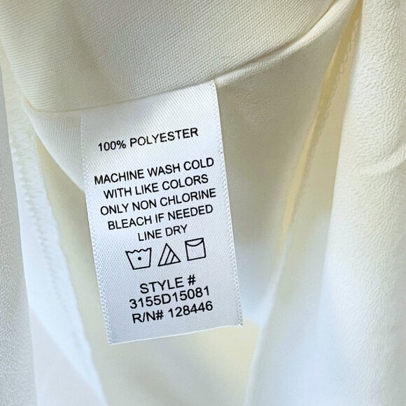 DNA Couture Blouson Dress Womens Size M Creamy White Light Sheer Fairy Feminine - Picture 8 of 11